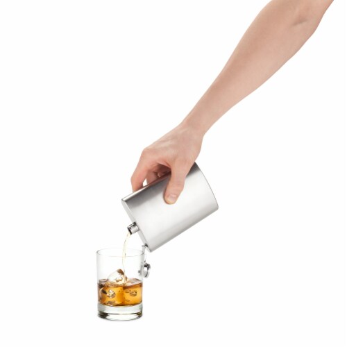 TrueFlask™: 8 oz Stainless Steel Flask Perspective: right