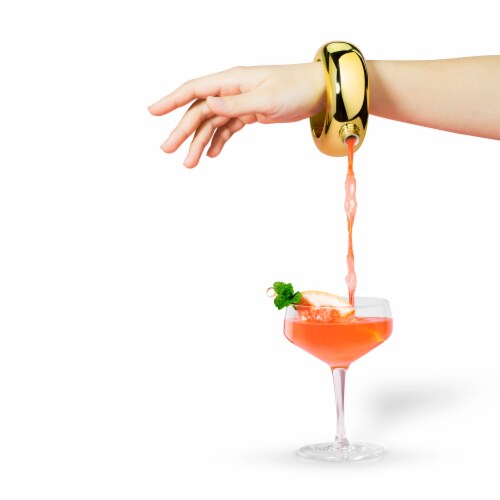 Gold Plastic Bangle Flask by Blush® Perspective: right