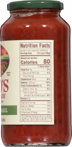 Rao's Homemade Tomato Basil Sauce Perspective: right