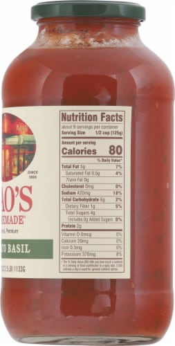Rao's Homemade® Tomato Basil Sauce Perspective: right