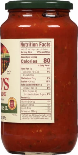 Rao's Homemade® Tomato Basil Pasta Sauce Perspective: right