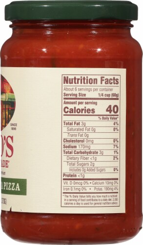 Rao's Homemade Margherita Pizza Sauce Perspective: right