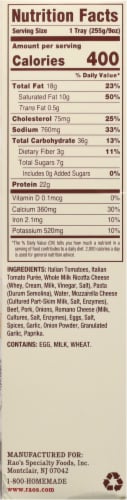 Rao's® Meat Lasagna Frozen Meal Perspective: right