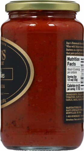 Rao's Homemade Red Wine Marinara Sauce Perspective: right
