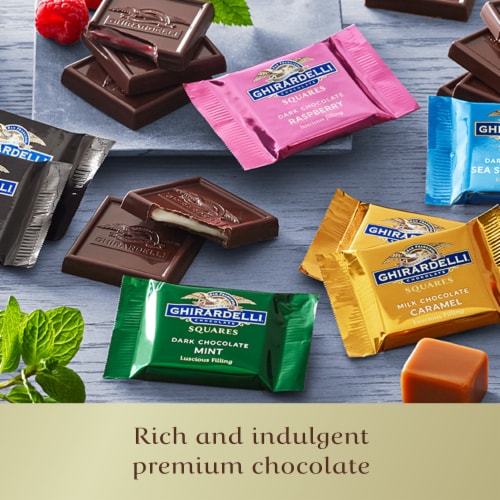 Ghirardelli® Premium Chocolate Assortment Squares Perspective: right