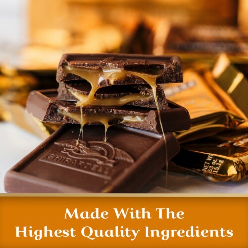 Ghirardelli® Milk Chocolate Caramel Squares Perspective: right
