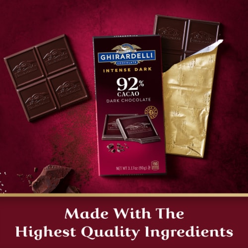 Ghirardelli® Intense Dark 92% Cacao Chocolate Bar Perspective: right