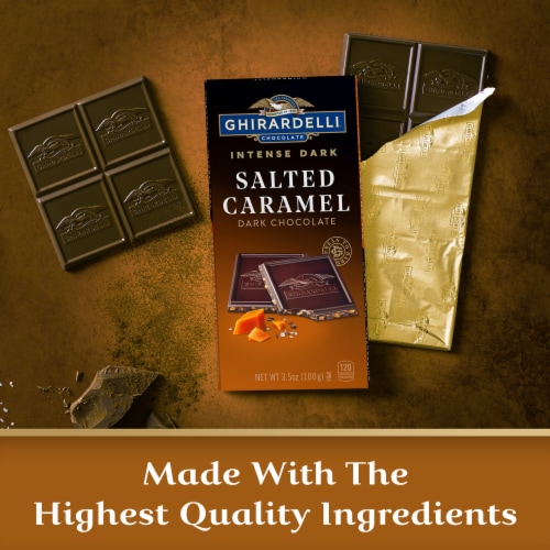 Ghirardelli® Intense Dark Salted Caramel Cascade Chocolate Bar Perspective: right