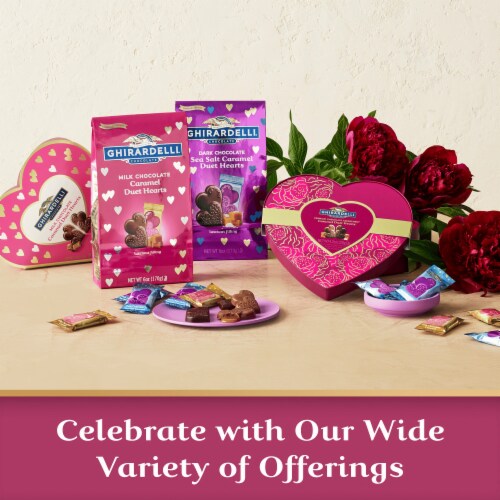 Ghirardelli® Chocolate Assortment Duet Hearts Valentine Candy Perspective: right