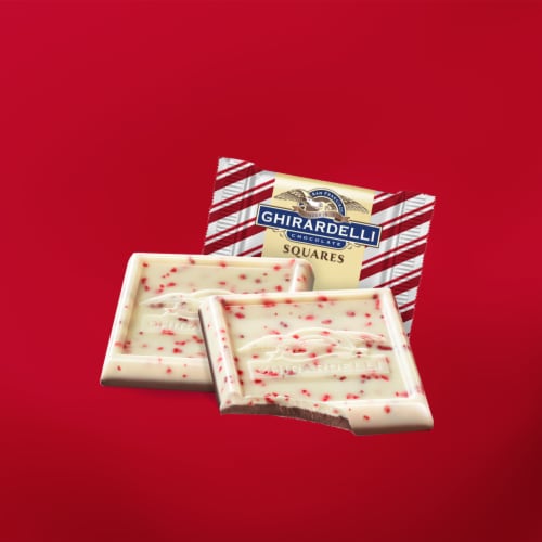 Ghirardelli® Holiday Peppermint Bark Squares Tree Gift Perspective: right