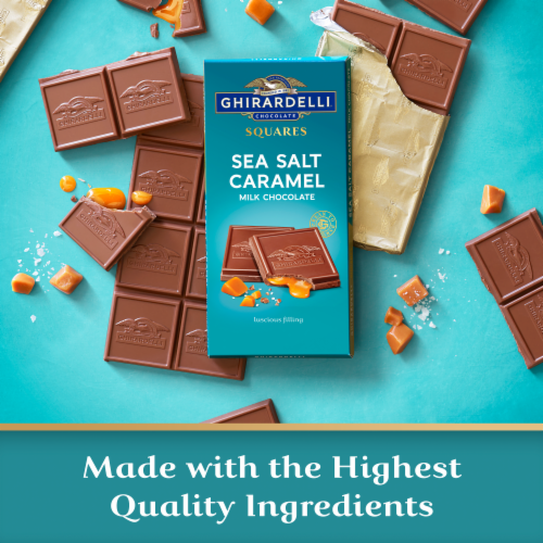 Ghirardelli® Sea Salt Caramel Milk Chocolate Squares Perspective: right