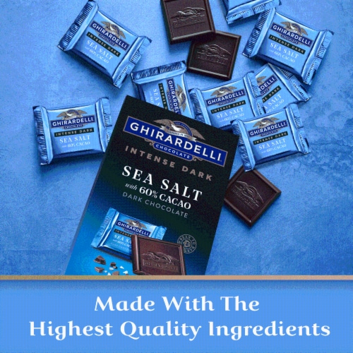 GHIRARDELLI Sea Salt with 60% Cacao Dark Chocolate Perspective: right
