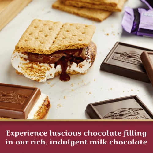 Ghirardelli® Milk Chocolate Double Chocolate Squares Perspective: right
