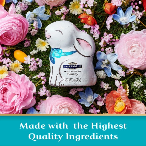 Ghirardelli® Milk Chocolate Bunny Easter Candy Perspective: right