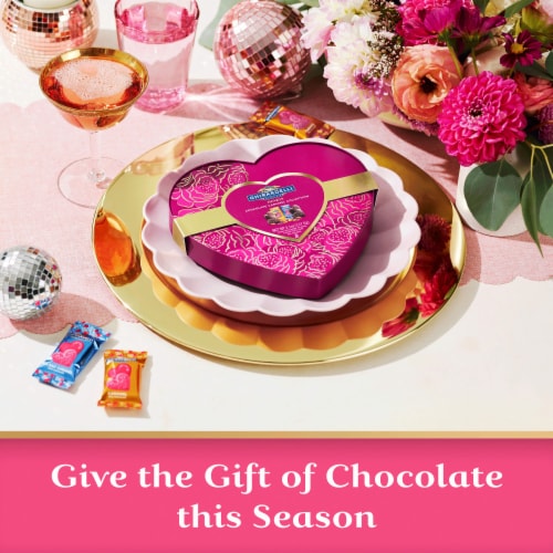 Ghirardelli® Hearts Chocolate Caramel Collection Valentine Candy Perspective: right