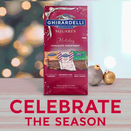 Ghirardelli® Holiday Chocolate Assortment Candy Bag Perspective: right