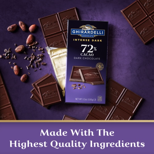 Ghirardelli® Intense Dark 72% Cacao Dark Chocolate Candy Bar Perspective: right
