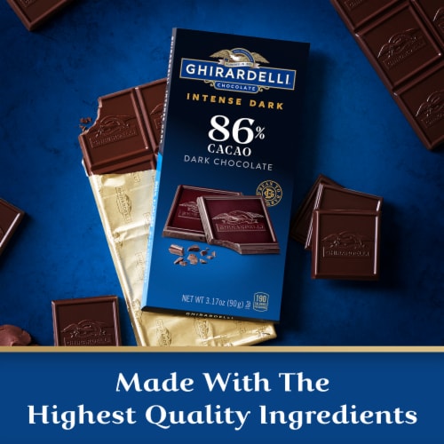 Ghirardelli® Intense Dark 86% Cacao Chocolate Bar Perspective: right