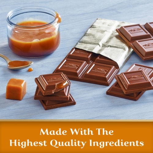Ghirardelli Milk Chocolate Bar with Caramel Filling Perspective: right