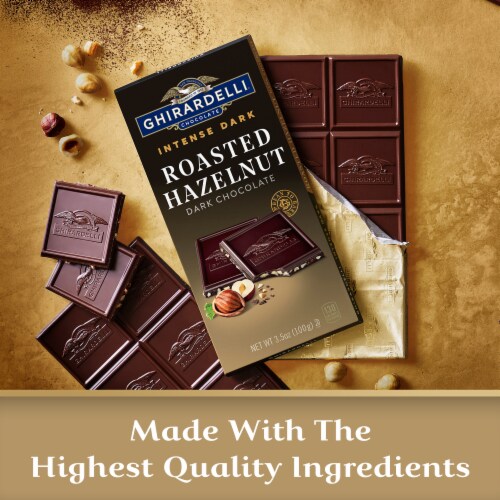 Ghirardelli® Intense Dark Hazelnut Heaven Chocolate Bar Perspective: right
