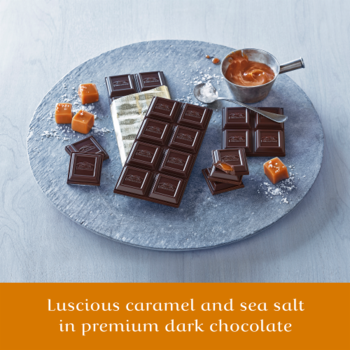 Ghirardelli Dark Chocolate Bar with Sea Salt Caramel Filling Perspective: right