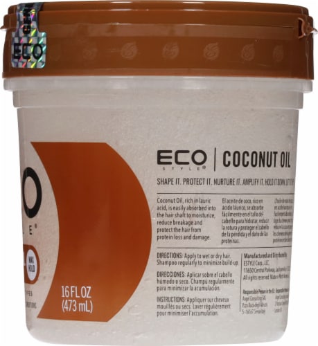 Eco Style® Coconut Oil Styling Gel Perspective: right