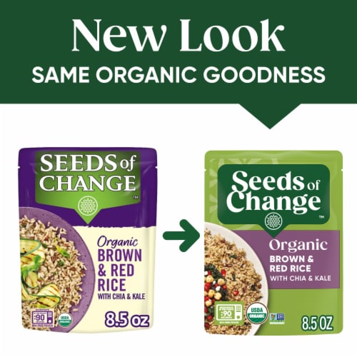 Seeds of Change™ Organic Brown & Red Rice with Chia and Kale Rice Perspective: right