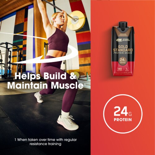 Optimum Nutrition Chocolate Protein Shakes Perspective: right