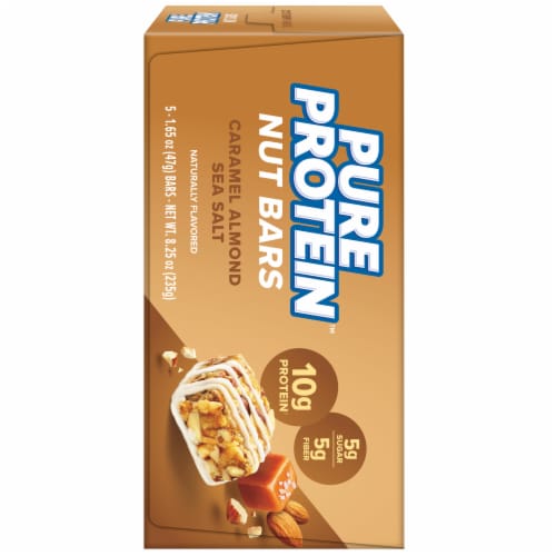 Pure Protein Caramel Almond Sea Salt Protein Bars Perspective: right