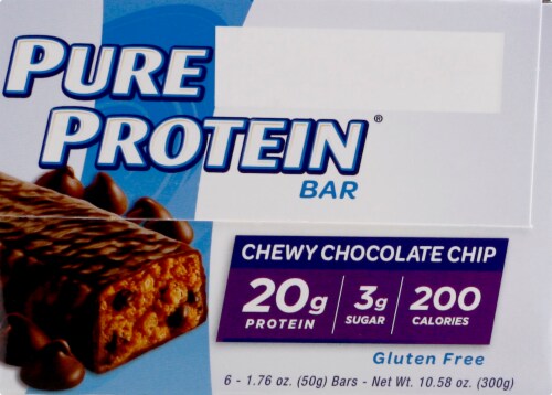 Pure Protein Chewy Chocolate Chip Bars Perspective: right