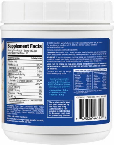 Pure Protein® Vanilla Creme Whey Powdered Protein Perspective: right