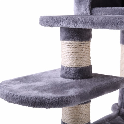 Cat Condo with Hammock and Scratching Posts - Spoil Your Cat Perspective: right