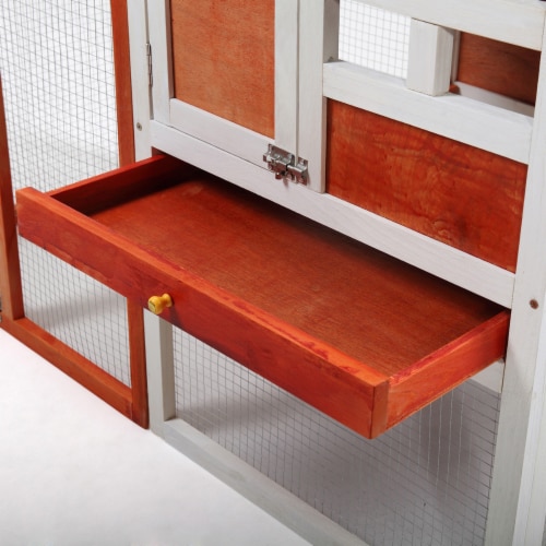 Wooden Rabbit Hutch & Chicken Coop - Luxurious Home for Small Animals Perspective: right