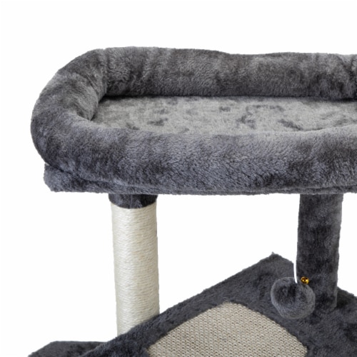 FX070 - Double Level Cat Tree - House Furniture Kittens Activity Tower Pet Play House Perspective: right