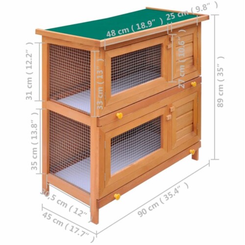 Home Life Boutique Outdoor Wood Rabbit Hutch Small Animal Pet Cage 1 Ct Fry s Food Stores
