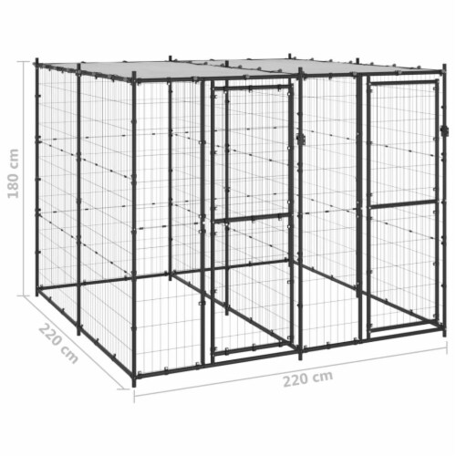 Outdoor dog kennel metal roof sale