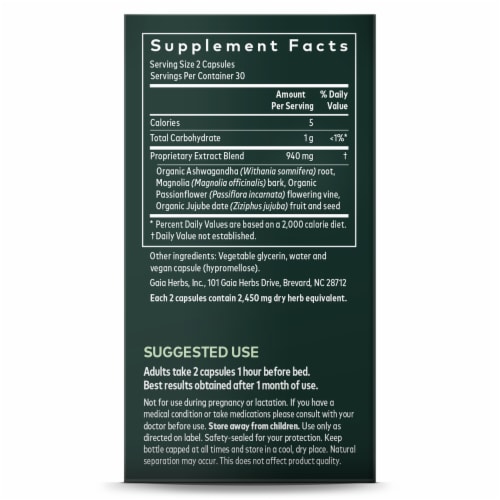 Gaia Herbs® SleepThru Vegan Liquid Phyto-Caps Perspective: right