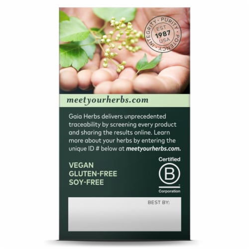 Gaia® Herbs SleepThru® Herbal Supplement Perspective: right