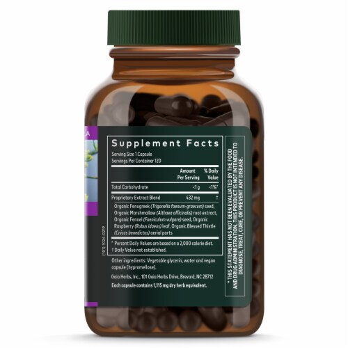 Gaia Herbs System Support Lactation Support Dietary Supplement Perspective: right