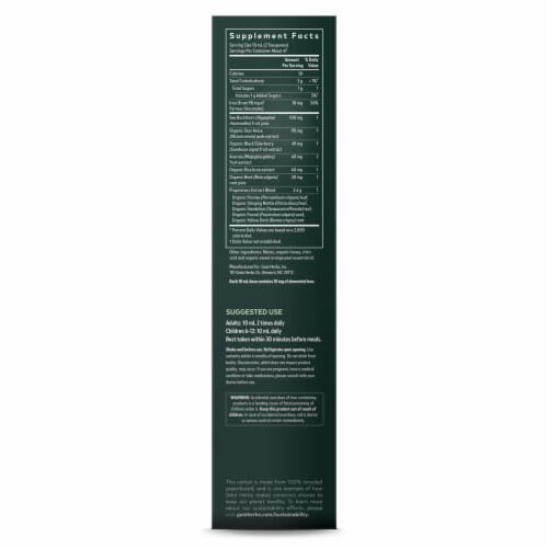 Gaia Herbs DailyWellness™ PlantForce™ Liquid Iron Perspective: right