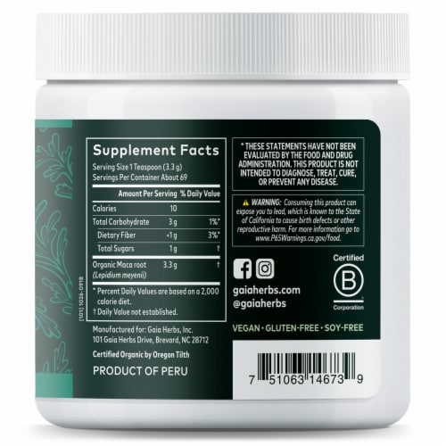 Gaia Herbs Maca Powder Perspective: right