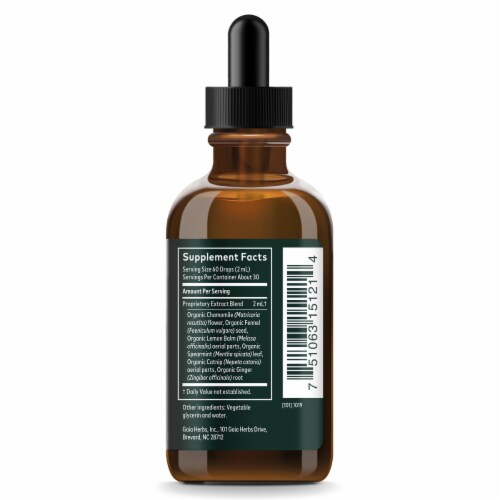 Gaia Herbs GI Feel Good Herbal Supplement Perspective: right