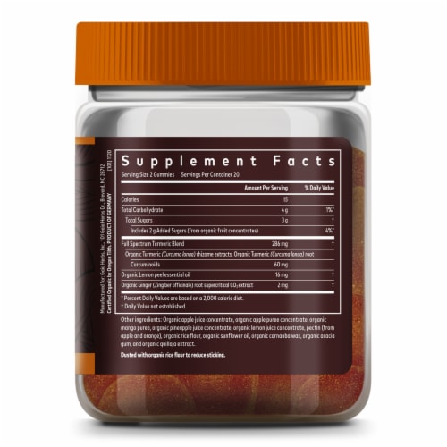 Gaia Herbs Turmeric Supreme® Adult Daily Gummies Perspective: right