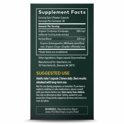 Gaia Herbs Energy Capsules Perspective: right