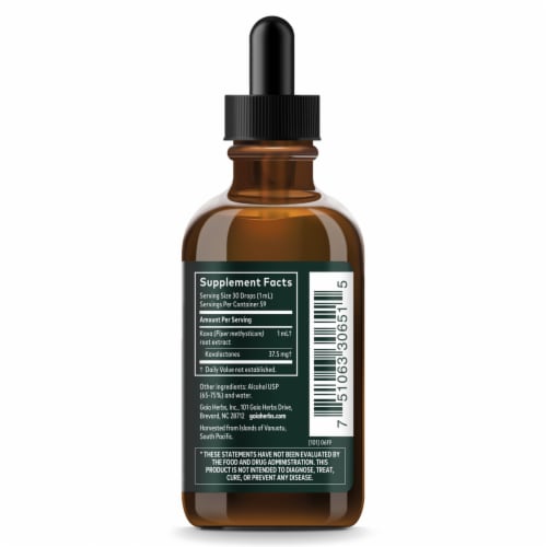 Gaia Herbs® Kava Root Liquid Herbal Extract Perspective: right