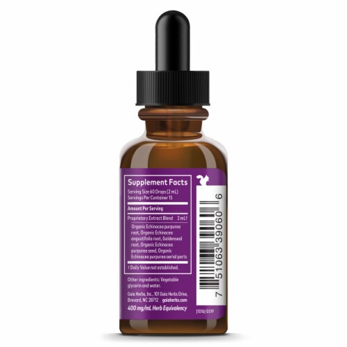 Gaia® Kids Echinacea Goldenseal Drops Perspective: right