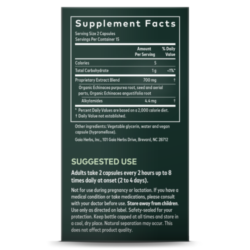 Gaia Echinacea Supreme Immune Support Perspective: right