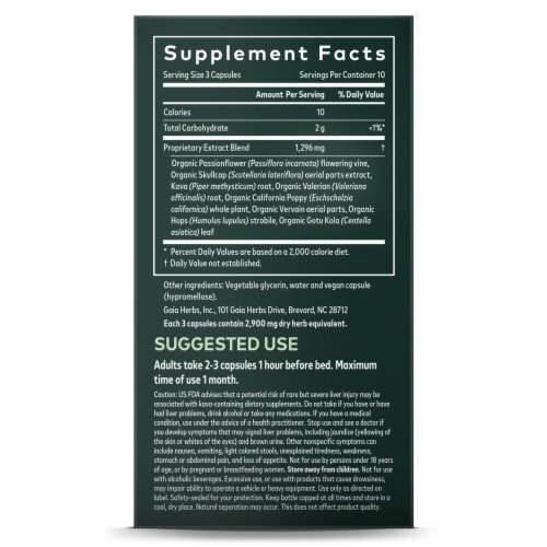 Gaia Herbs® Sound Sleep Vegan Liquid Phyto-Caps Perspective: right