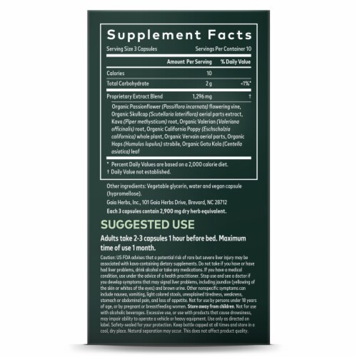 Gaia Herbs® Sound Sleep Vegan Liquid Phyto-Caps Perspective: right