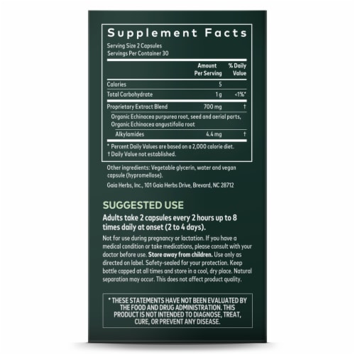 Gaia Herbs Echinacea Supreme Liquid Phyto-Caps Perspective: right